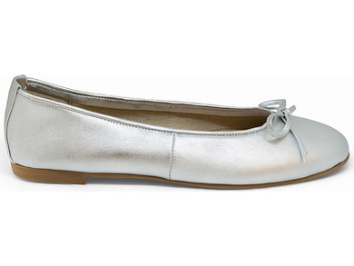 Bigshoes GA2137-04 Δερμάτινη Μπαλαρίνα Ασημί