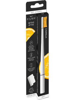 Piuma Pure White Medium White Vitamin C Οδοντόβουρτσα Λευκή