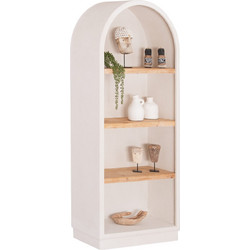 ΡΑΦΙΕΡΑ ΣΕΙΡΑ SANTORINI HM18044 MDF ΥΠΟΛΕΥΚΟ-ΡΑΦΙΑ ΞΥΛΟ ΕΛΑΤΟΥ ΦΥΣΙΚΟ 80x38x188,5Υεκ. (1 τεμ.)