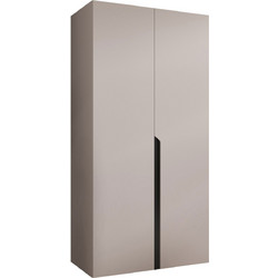 PoliHome Δίφυλλη Ντουλάπα Ρούχων Mila I Γκρι 100x52x202cm 163087659