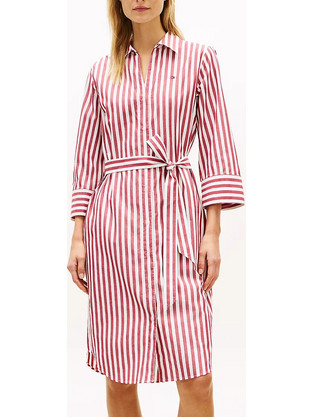 Tommy Hilfiger Mini Καλοκαιρινό Καθημερινό Φόρεμα Σεμιζιέ Κόκκινο WW0WW49773-0AA
