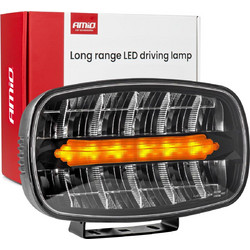 Amio - Προβολέας Εργασίας LED Oval με Ενσωματωμένο Φλας 109W 7000lm 9/36V για Φορτηγά Γεωργικά Μηχανήματα και Off-Road Οχήματα - 1 τεμ. (04535/AM)