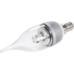 Spacelights E14 3W LCANDTE143W LED ΛΑΜΠΑ ΤΥΠΟΥ ΚΕΡΑΚΙ ΜΕ ΟΥΡΑ-CERAMIC / ΖΕΣΤΟ ΛΕΥΚΟ - SPACE