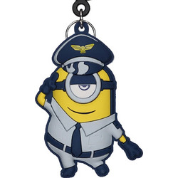 Minions - Pilot Stuart - Soft Touch Bagclip Keychain