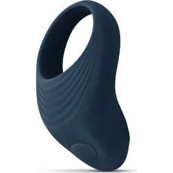 Boners Silicone Vibrating Cock Ring Dark Blue
