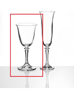 Crystal Bohemia Ποτήρι Κρασιού Κρυστάλλινο Κολωνάτο Kleopatra 205ml