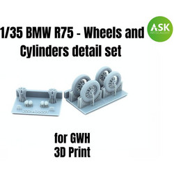 BMW R75 - Wheels and Cylinders detail set recommended for GWH 1/35
