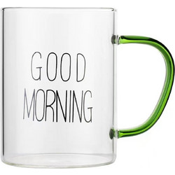 Κούπα Γυάλινη Διάφανη ''Good Morning'' 6 Χρώματα Tns 03-950-4295