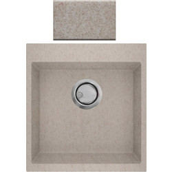 Crown Quadra Q-45 Ένθετος Νεροχύτης Γρανίτη Sabbia 45x50cm