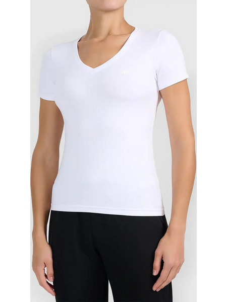 4F Authentic Slim Fit Γυναικείο T-Shirt 4FWMM00TTSHF3307-10S ΛΕΥΚΟ