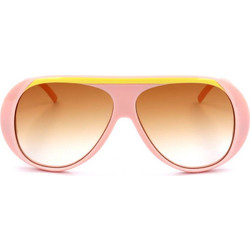 Longchamp LO664S 601 Γυναικεία Γυαλιά Ηλίου Aviator Κοκάλινα Λευκά με Καφέ Degradee Φακό