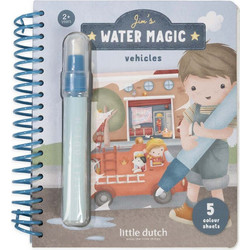 Little Dutch LD126897 Little Dutch Βιβλίο ζωγραφικής Water Reveal Jim Vehicles