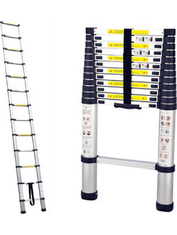 Inox Kiss Τηλεσκοπική Σκάλα Αλουμινίου 13 Σκαλοπάτια LAD713