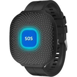 SOS 850 - Ρολόι με Κουμπί κλήσης έκτακτης ανάγκης τηλεειδοποιητής Eιδοποίηση σε κινητό τηλέφωνο με wi-fi για παιδιά & ηλικιωμένους SOS 850 ΜΑΥΡΟ