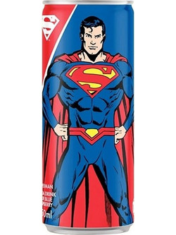 Superman Sour Blue Raspberry Soda Drink 250ml (βατόμουρο)