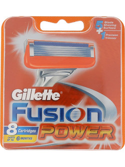 Gillette Fusion 5 Power Ανταλλακτικά Ξυραφάκια με 5 Λεπίδες & Λιπαντική Ταινία 8τμχ