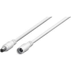 Extension Cable Male-Female 10m White DC-DC Καλώδιο Προέκτασης Τροφοδοσίας Goobay 76677
