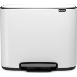 Brabantia Bo Κάδος Ανακύκλωσης με Πεντάλ Λευκός 36lt 121388