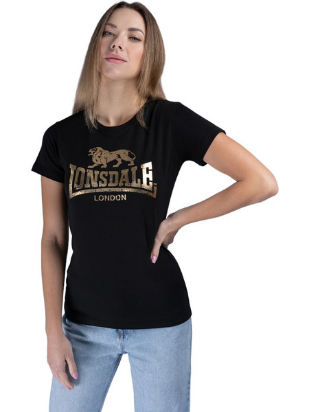 lonsdale BANTRY γυναικείο t-shirt 117169-1000 μαύρο ΜΑΥΡΟ