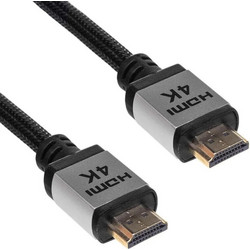 Akyga Καλώδιο HDMI 2.0 Braided HDMI Male to HDMI Male 3m Black AK-HD-30P