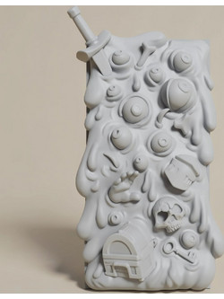 Άβαφη 3D Φιγούρα Book Nook Collection Slime για Βάψιμο DIY (Δώρο τα Χρώματα)
