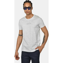Ανδρικό T-shirt Normal Fit 100% Βαμβακερό - Minimal Berto Lucci Στάμπα - ΓΚΡΙ ΑΝΟΙΧΤΟ