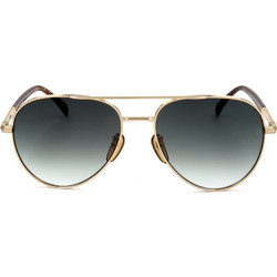 David Beckham DB1118/G/S T5U/9O Ανδρικά Γυαλιά Ηλίου Aviator Κοκάλινα Ασημί με Μαύρο Degradee Φακό