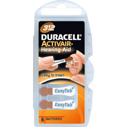 Duracell Zinc Air EasyTab 312 6τμχ