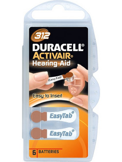 Duracell Zinc Air EasyTab 312 6τμχ