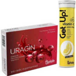Uplab Uragin 30 Ταμπλέτες + Get Up Vitamin C Lemon 20 Αναβράζοντα Δισκία