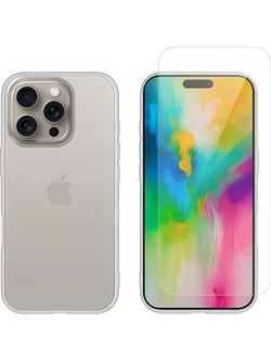Redshield iPhone 16 Pro TPU Case & Tempered Glass Transparent Σετ - Θήκη Κινητου & Προστατευτικό Οθόνης