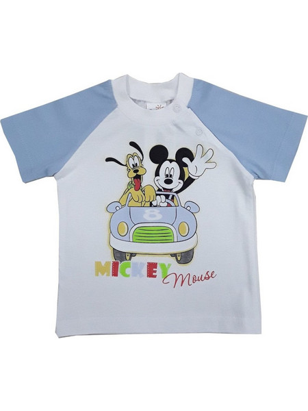 Μπλουζάκι Κοντομάνικο Mickey Pluto Beboulino Light Blue