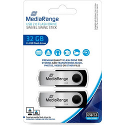 MediaRange MR911 32GB USB Stick 2.0 2-Pack με USB-A