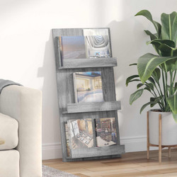 vidaXL Ράφι Περιοδικών Δρύς Sonoma 51x11x102 εκ Επεξεργασμένο Ξύλο - με-ράφι-γκρίζο-σονομα-51-x-11-x-102