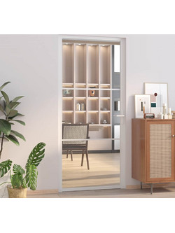 vidaXL Πόρτα Εσωτερική Γυάλινη Λευκή 93x201.5cm 350570