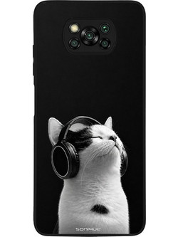 Sonique Men's Edition Θήκη για Xiaomi Poco X3 NFC / Poco X3 Pro Audio Kitten - White
