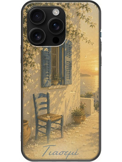 Θήκη Kalokairi Collection - Γιασεμί iPhone 16 Pro Max Black TPU (Μαύρη Σιλικόνη)