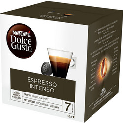 Nescafe Κάψουλες Espresso Intenso Συμβατές με Μηχανή Dolce Gusto 16τμχ
