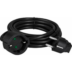 POWERTECH μπαλαντέζα ρεύματος PT-1562, 1x schuko, 16A, 5m, μαύρη