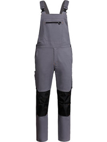 Ελαστική Βαμβακερή Φόρμα Εργασίας Γκρι - Melbourne Stretch Work Bib Pants Grey