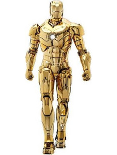Hot Toys Iron Man Movie Masterpiece Diecast Mark III Gold Color Version Φιγούρα 33cm 1/6