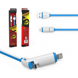 LDNIO LC82 Data Cable 2in1/ 1m Micro USB & Lightning (iPhone)
