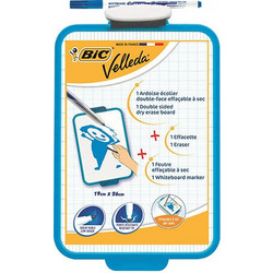Λευκός πίνακας BIC Velleda Γαλάζιο 26 x 19 εκ. & Μαρκαδόρος