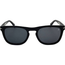 David Beckham DB7077/S BSC/IR Ανδρικά Γυαλιά Ηλίου Τετράγωνα Κοκάλινα Μαύρα με Γκρι Polarized Φακό
