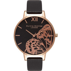 Olivia Burton Γυναικείο Ρολόι με Μαύρο Μεταλλικό Μπρασελέ OB16AM97