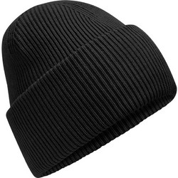 Classic Engineered Deep Cuffed Beanie Beechfield B385R Black
