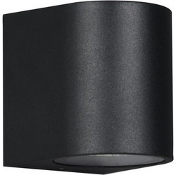Powertech POWERTECH φωτιστικό τοίχου HLL-0187 για GU10 λάμπα, μεταλλικό, IP65, μαύρο