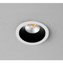 kelvo(R) DOT KLV-101-0303 Χωνευτό Φωτιστικό Downlight Σποτ LED 5W 650lm 38 AC 220-240V IP20 Φυσικό Λευκό 4500K - Bridgelux COB Chip & TUV SUD Driver - Λευκό & Μαύρο Ματ - Μ4 x Π4 x Υ5.9cm / Q3.5cm