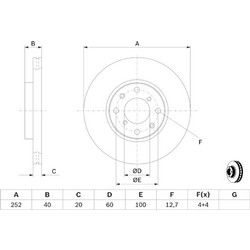 Bosch Δισκόπλακα - 0 986 479 B98