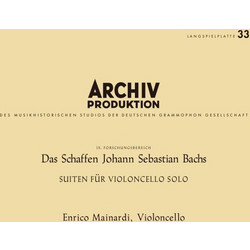 Enrico Mainardi Bach Suites For Cello Solo / 4Lps Analogphonic